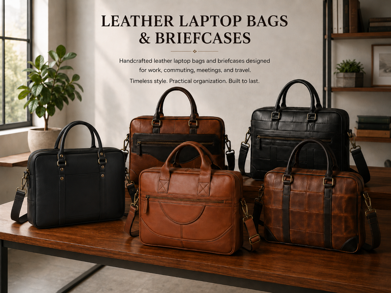 Leather Briefcases & Laptop Bags