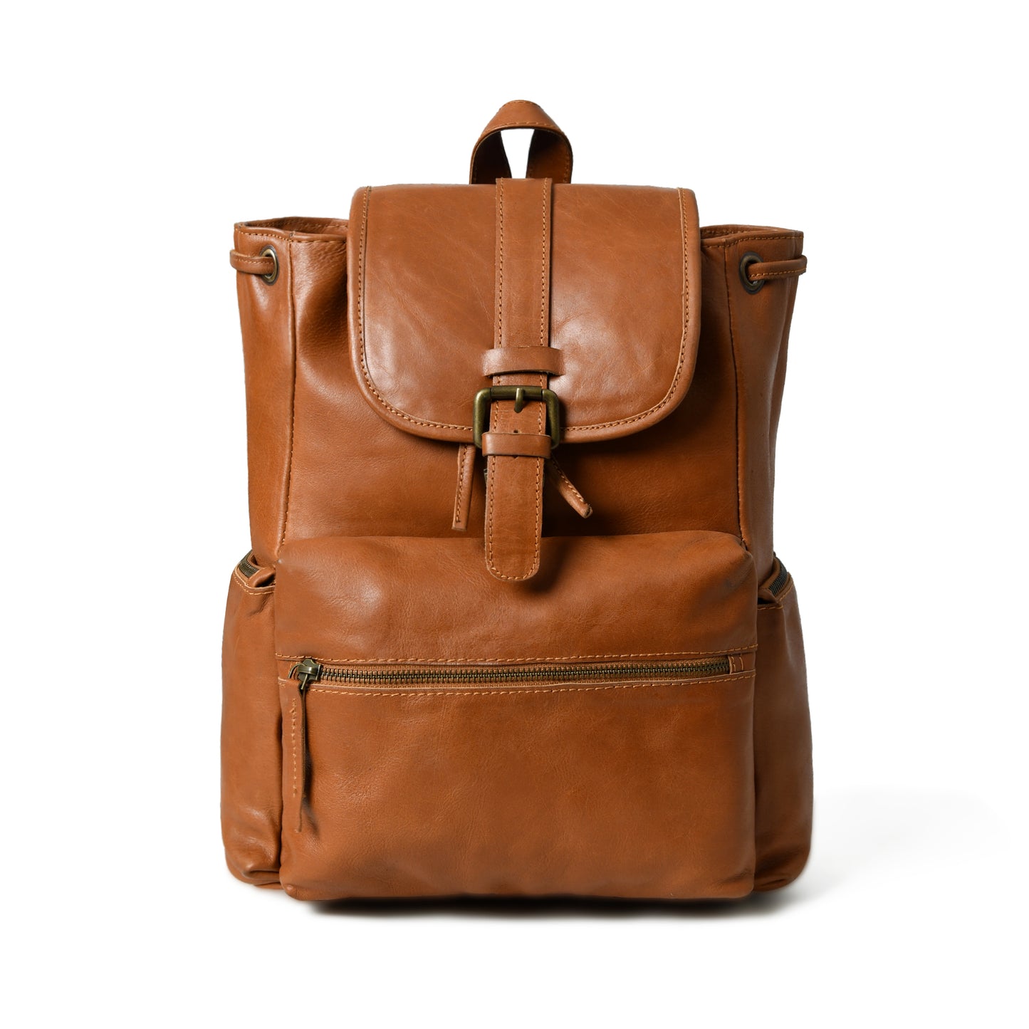 Marlowe Cognac Leather Backpack