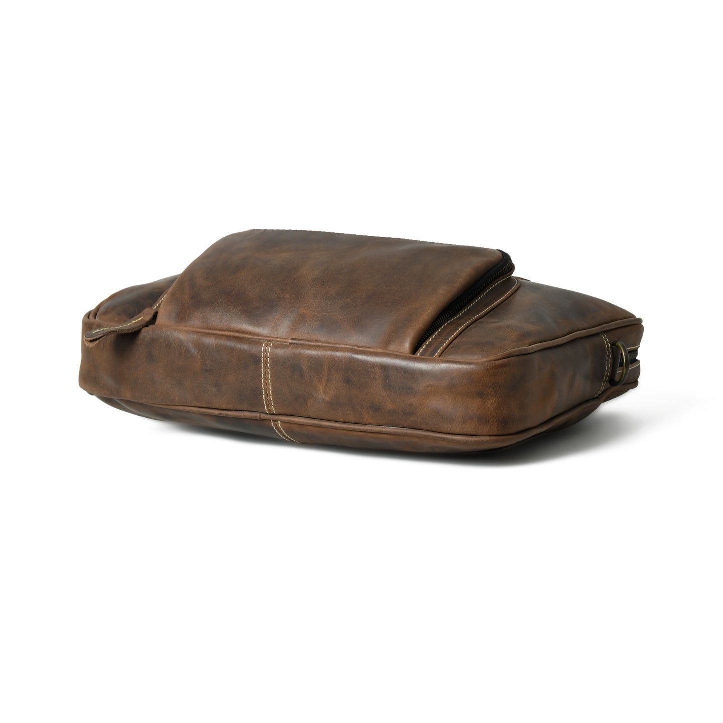 Cambridge Waxed Leather Laptop Briefcase